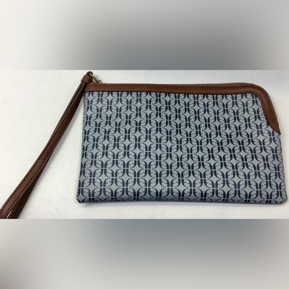 Fossil Blue and Brown Geometric Pattern Bags - Picture 8 of 9